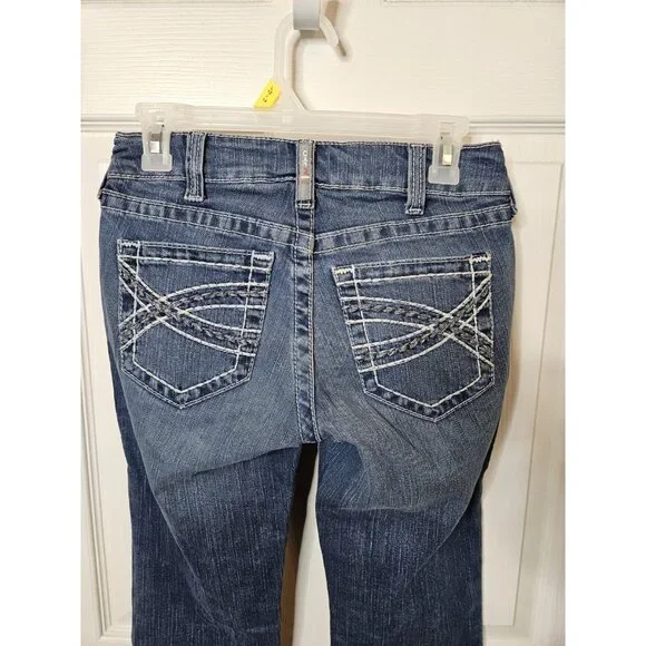 ARIAT Womens FR Mid Rise Boot Leg Jeans Size 25x30 Blue Cowgirl Workwear 25s - Picture 8 of 11